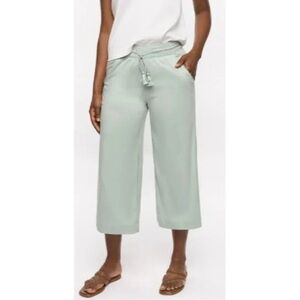 Travis Mathew Capri Pant Wide Leg Crop  Size XS Green Pull-On Flowy Casual Beach